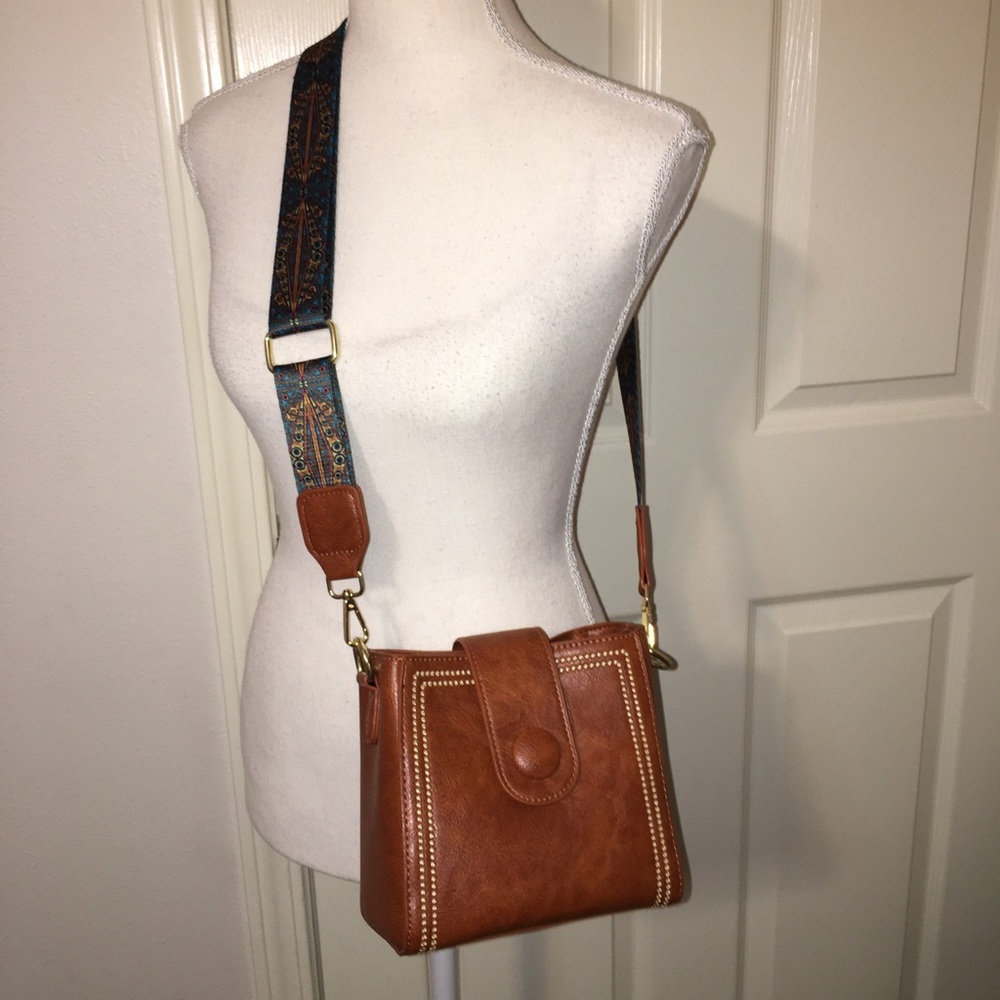 NWOT Faux Leather Crossbody Bag